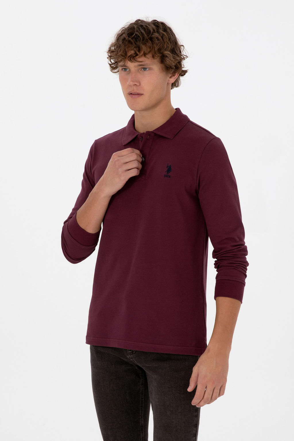 Erkek Bordo Basic Sweatshirt Sepette S_rpriz _ndirim - U.s. polo assn фото 3