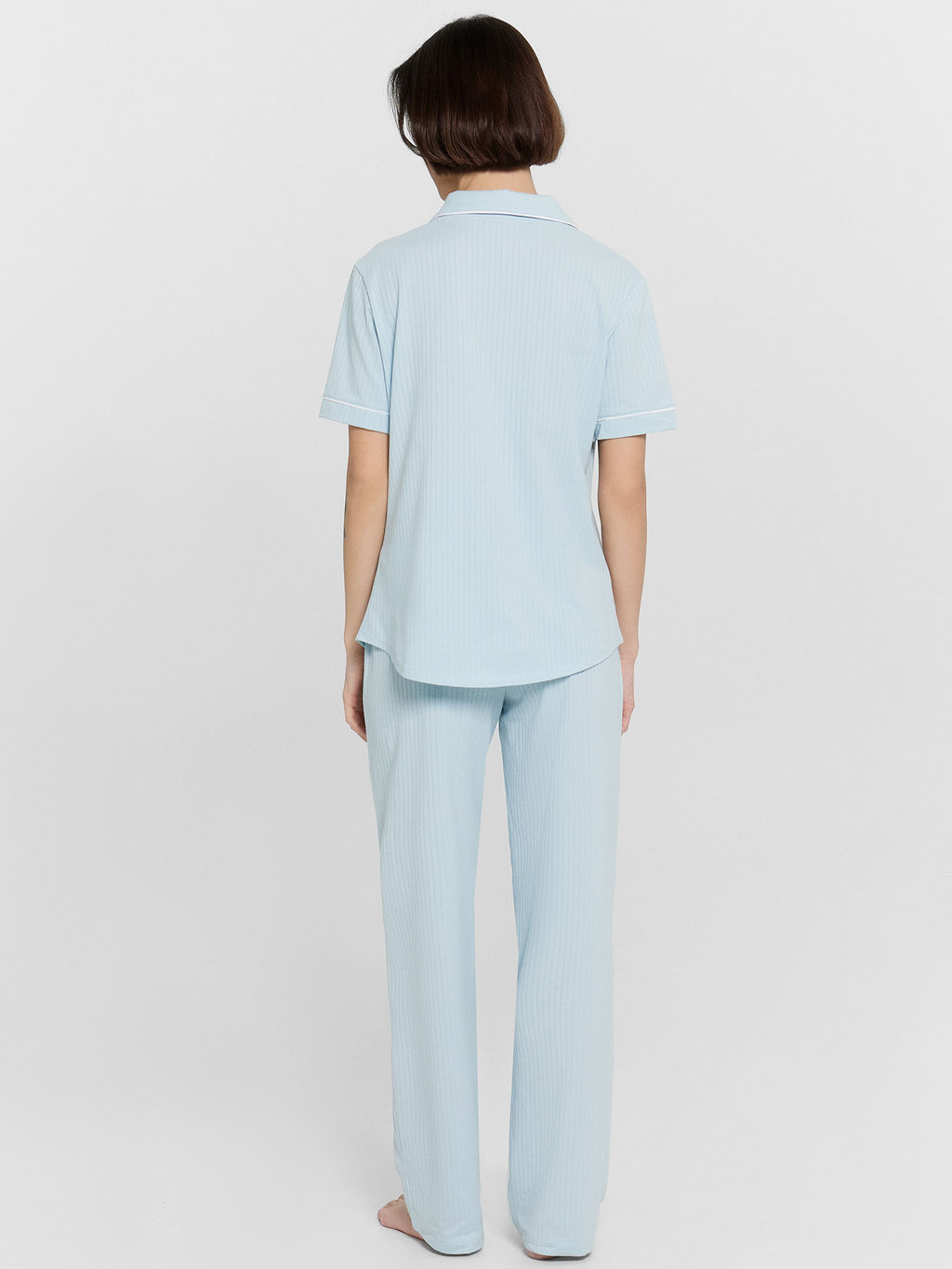 Пижама женская голубая в полоску голубая дымка 592523-1 - Mark formelle фото 2