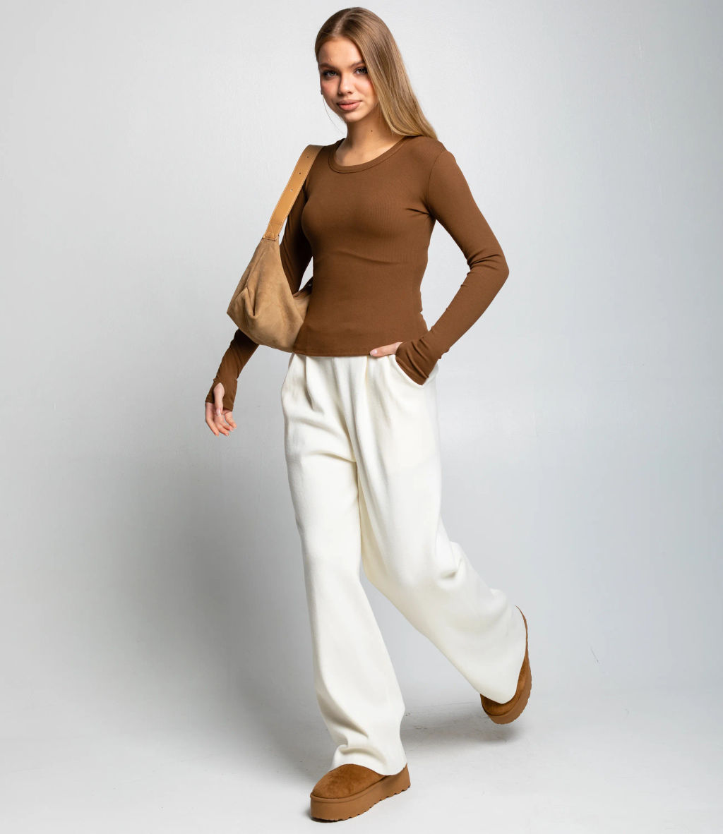 Лонгслив #КТ6889 (1), коричневый - Dommod фото 4