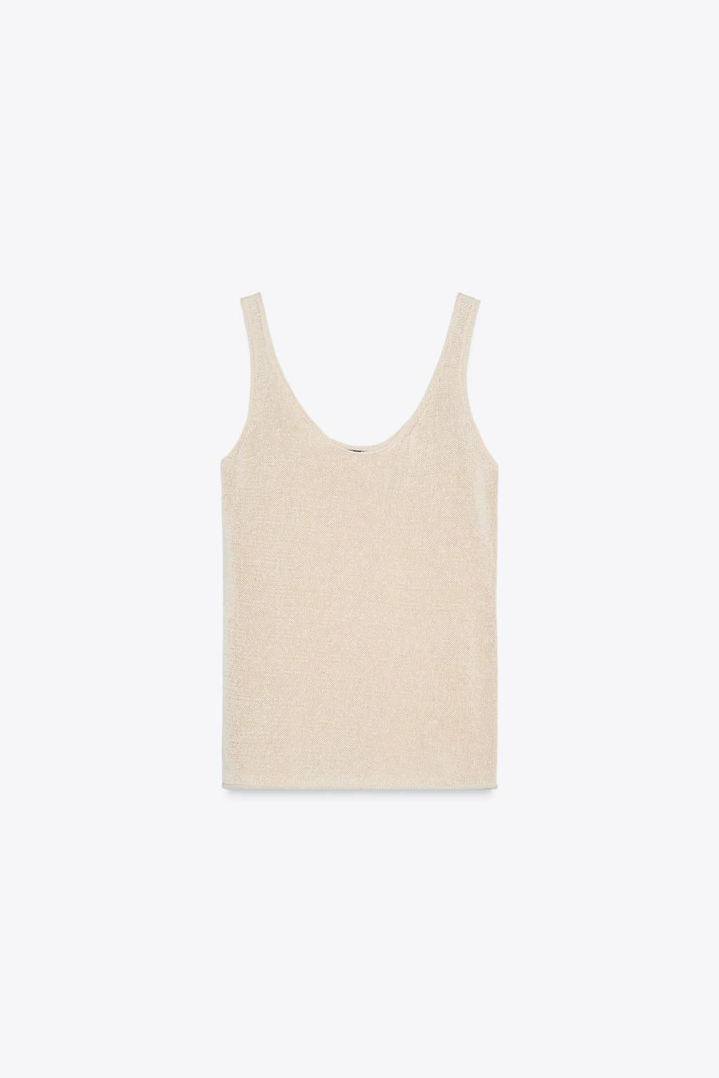 LINEN BLEND KNIT TOP - Zara фото 25