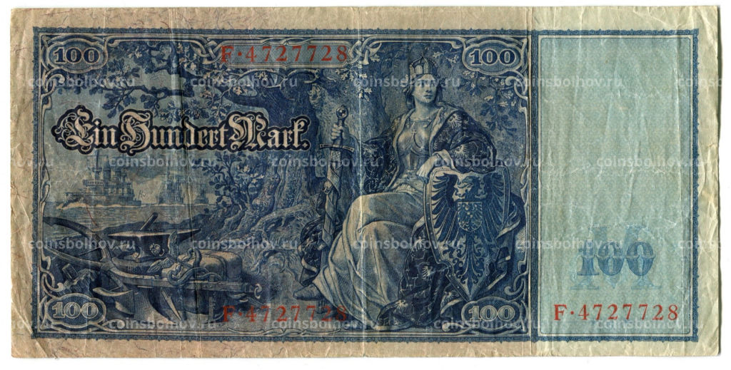 Банкнота 100 марок 1910 года Германия