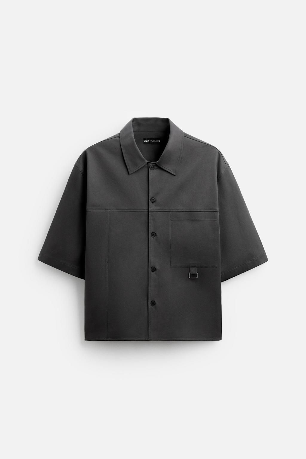 BOXY FIT OVERSHIRT WITH POCKET - Zara фото 14