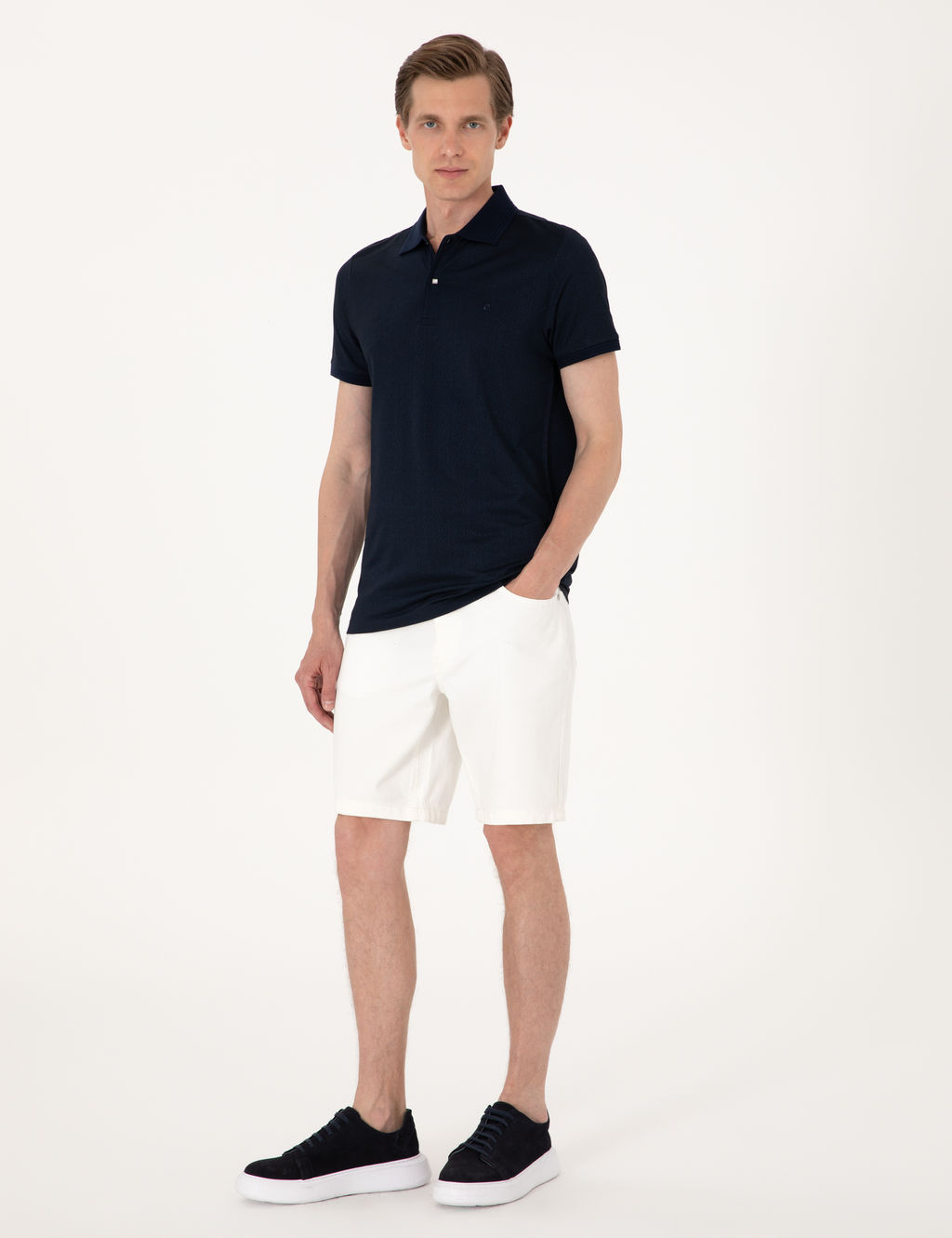 Lacivert Slim Fit Ti__rt