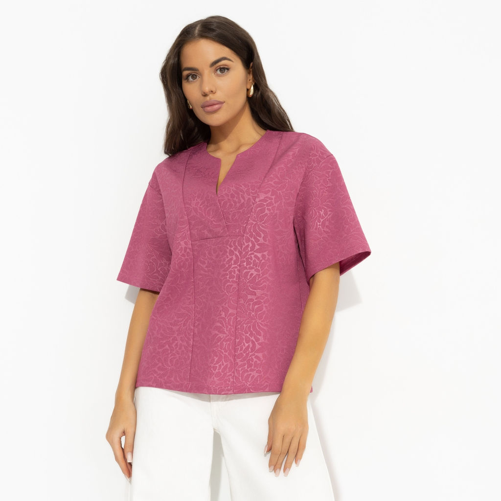 Блуза свободного кроя, Позиция лидера (pink) - Charutti фото 2