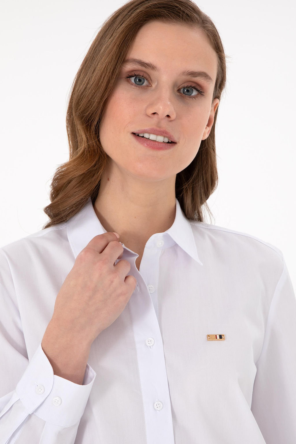 Женская белая рубашка с длинным рукавом Дополнительная скидка 11% в корзине - U.s. polo assn фото 2