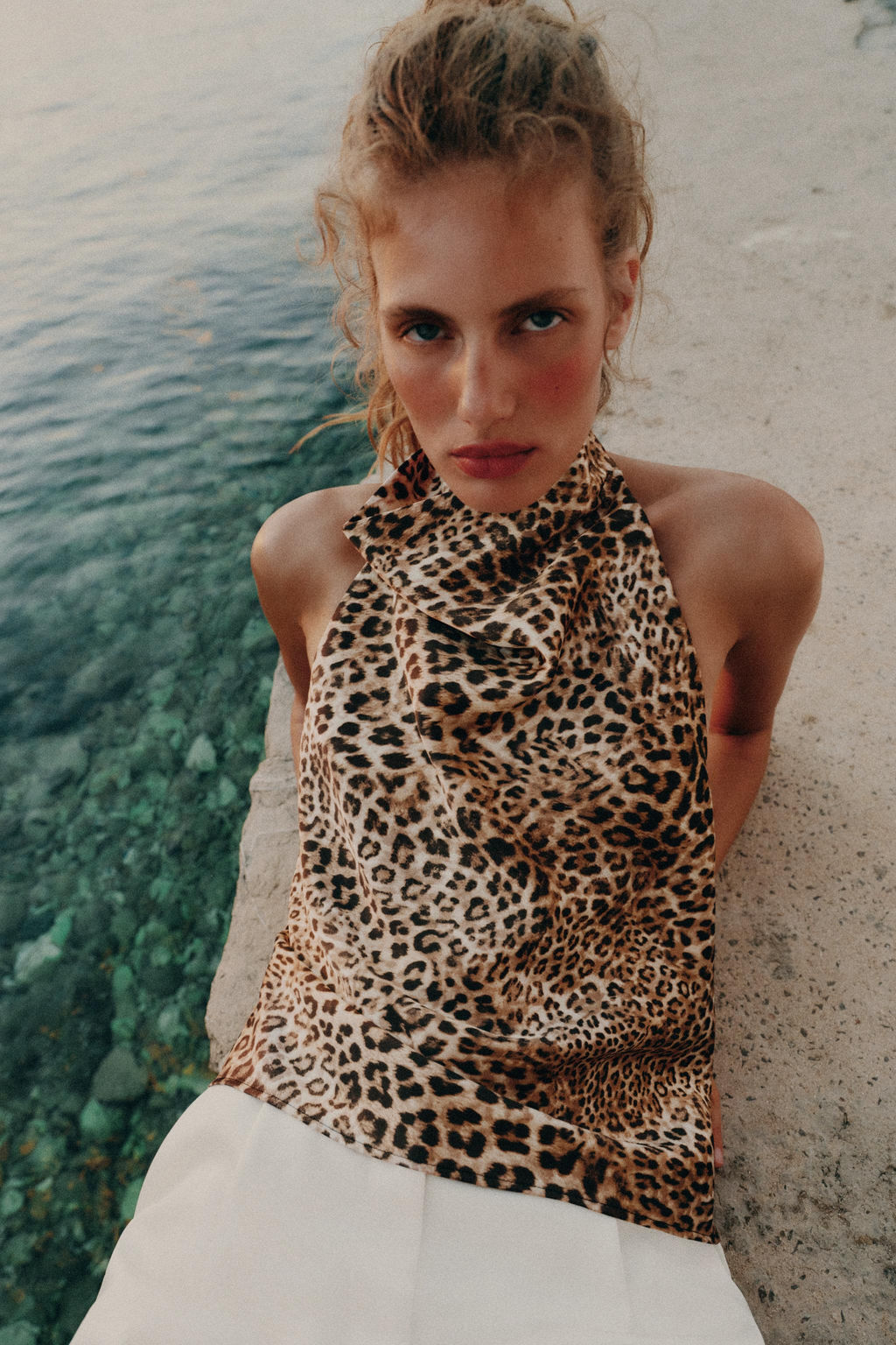 TOP HALTER SATINADO / Leopardo - Zara фото 2