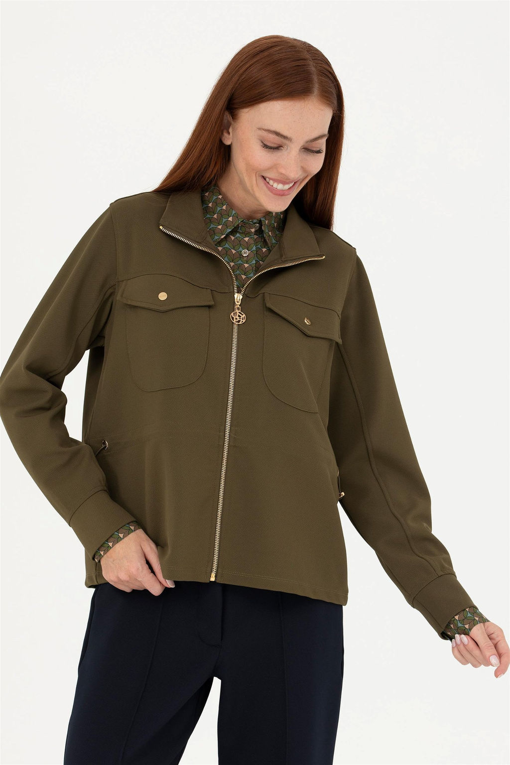 Женский свитшот цвета хаки - U.s. polo assn фото 8