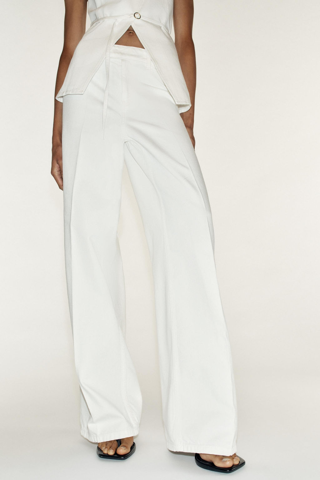 JEANS Z1975 STRAIGHT RAYA PLANCHADA / Blanco - Zara фото 2