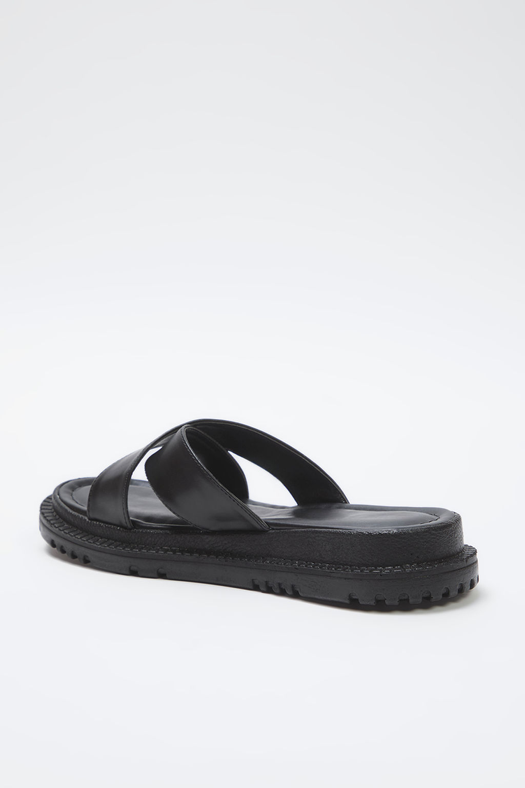 Trendyol Shoes Siyah Capraz Bantl? Ekstra Rahat Duz Kad?n Terlik TAKSS25TE00029 - Trendyolmilla фото 6