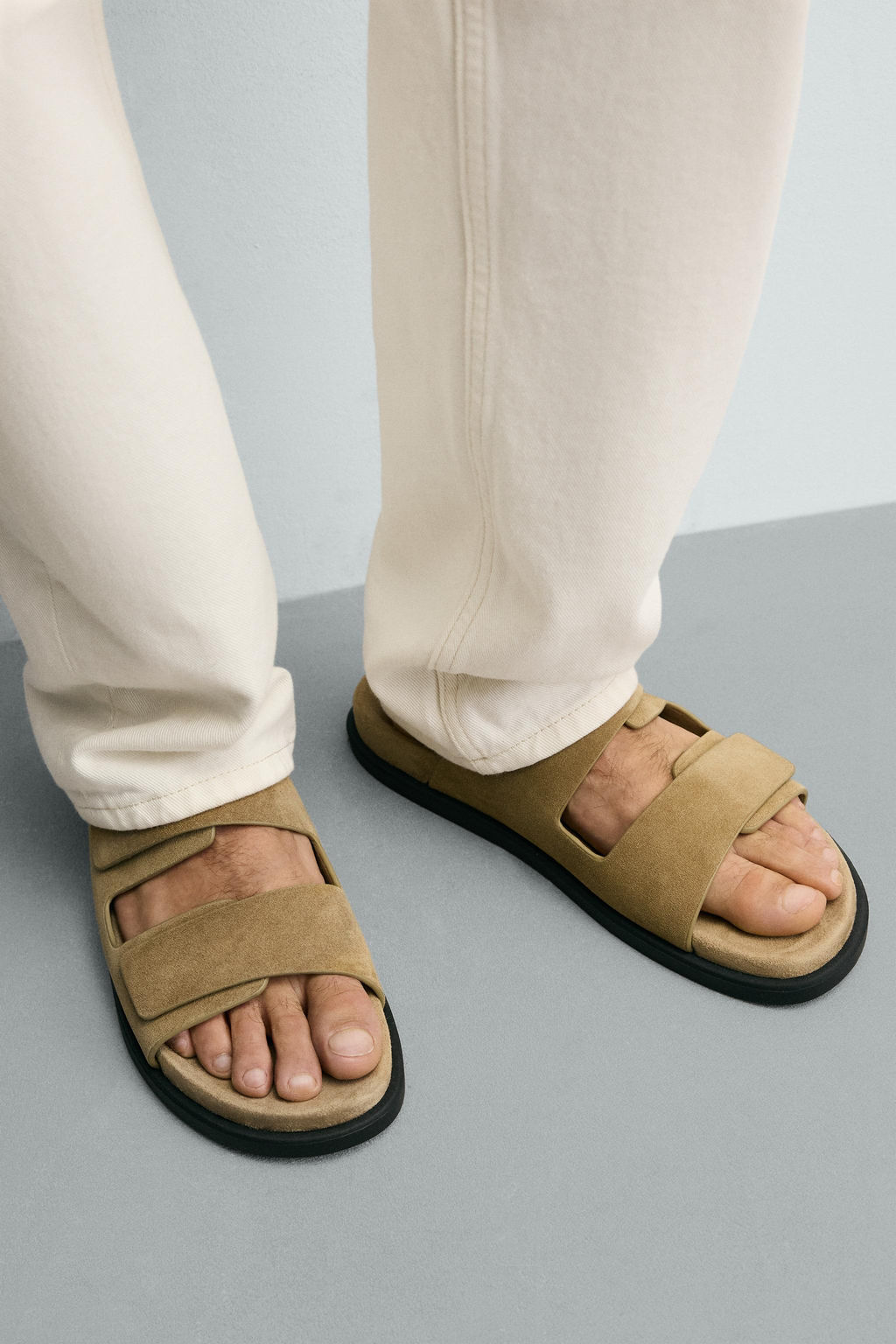 DOUBLE STRAP LEATHER SANDALS - Zara фото 10