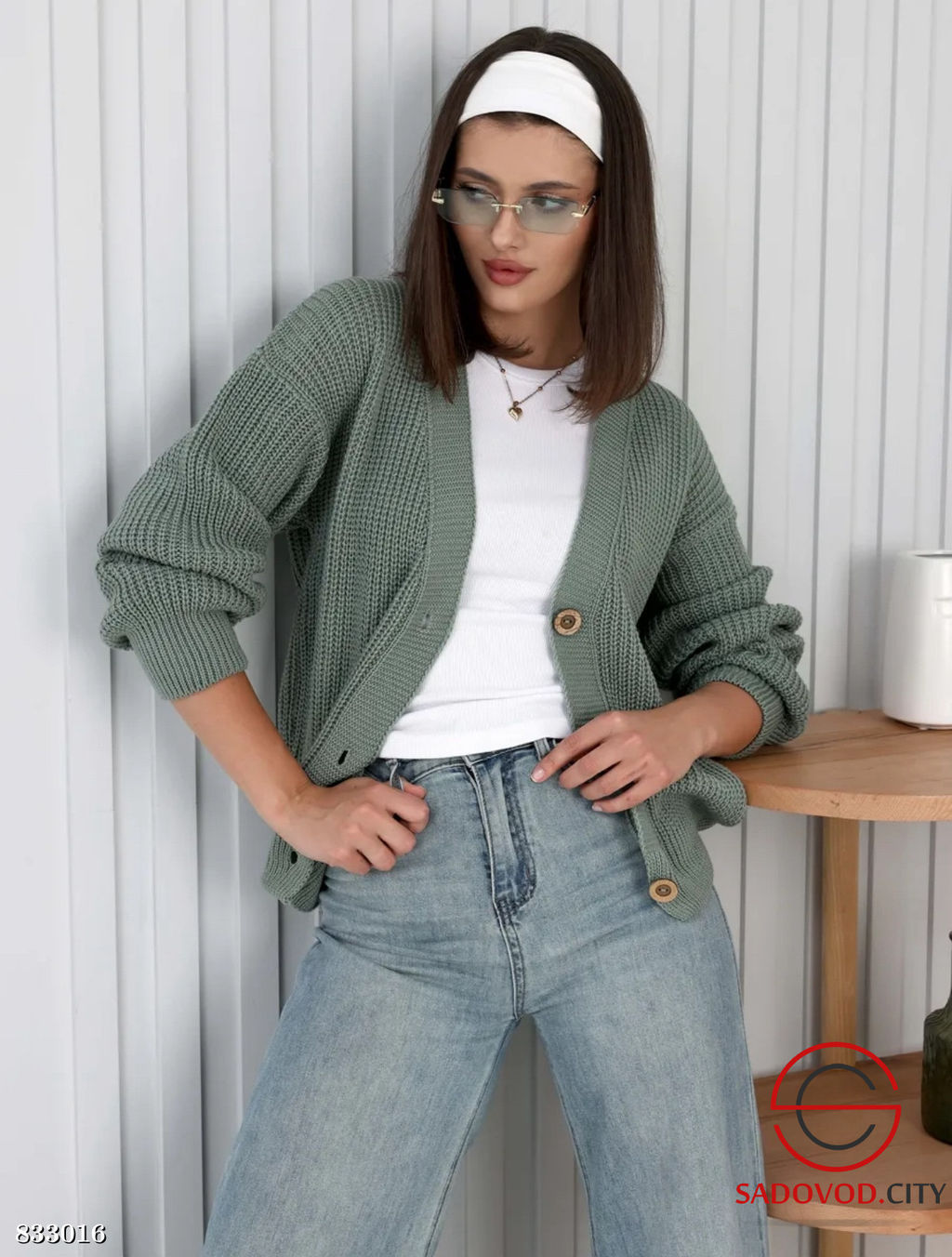 Кардиган женский на пуговицах