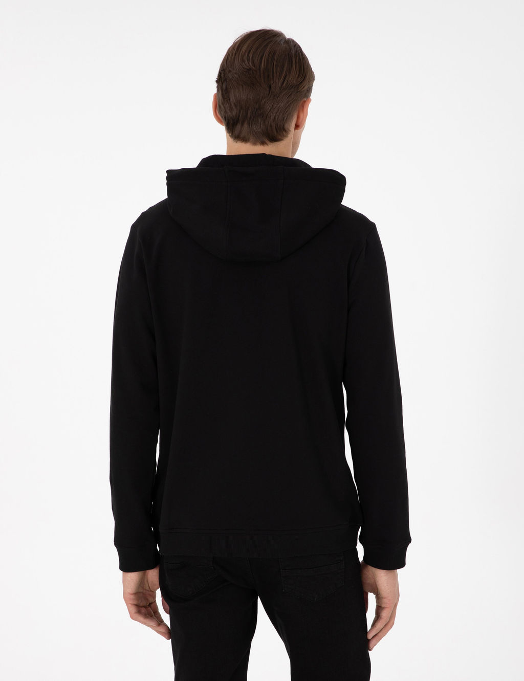 Siyah Regular Fit Kap__onlu __i Polarl_ Sweatshirt - Pierre cardin фото 5