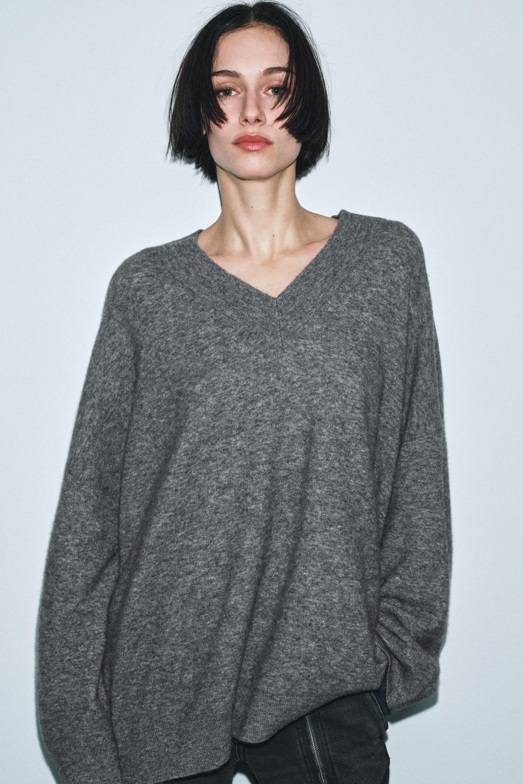 JERSEY OVERSIZE CON LANA / Gris vigor?