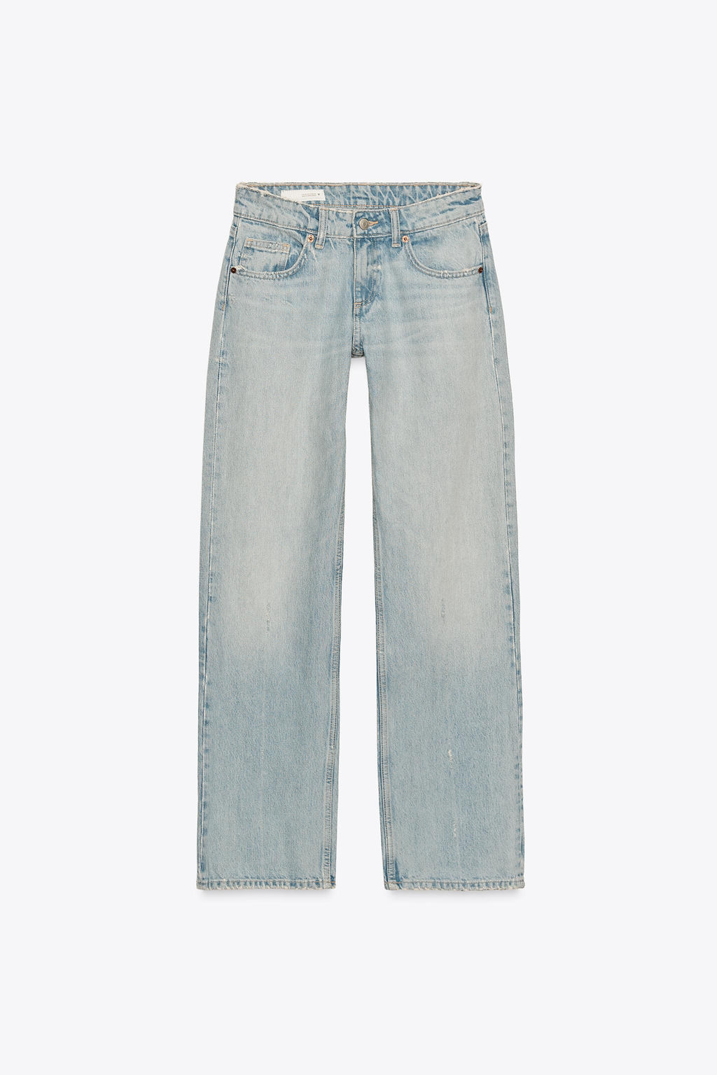 JEANS TRF WIDE LEG TIRO BAJO / Azul lavado - Zara фото 6