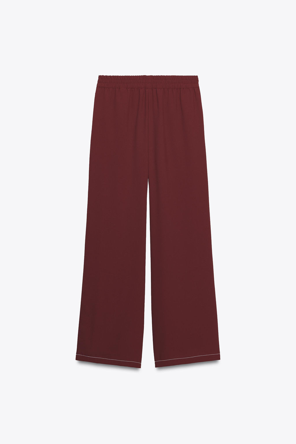 WIDE-LEG TROUSERS WITH CONTRAST TOPSTITCHING