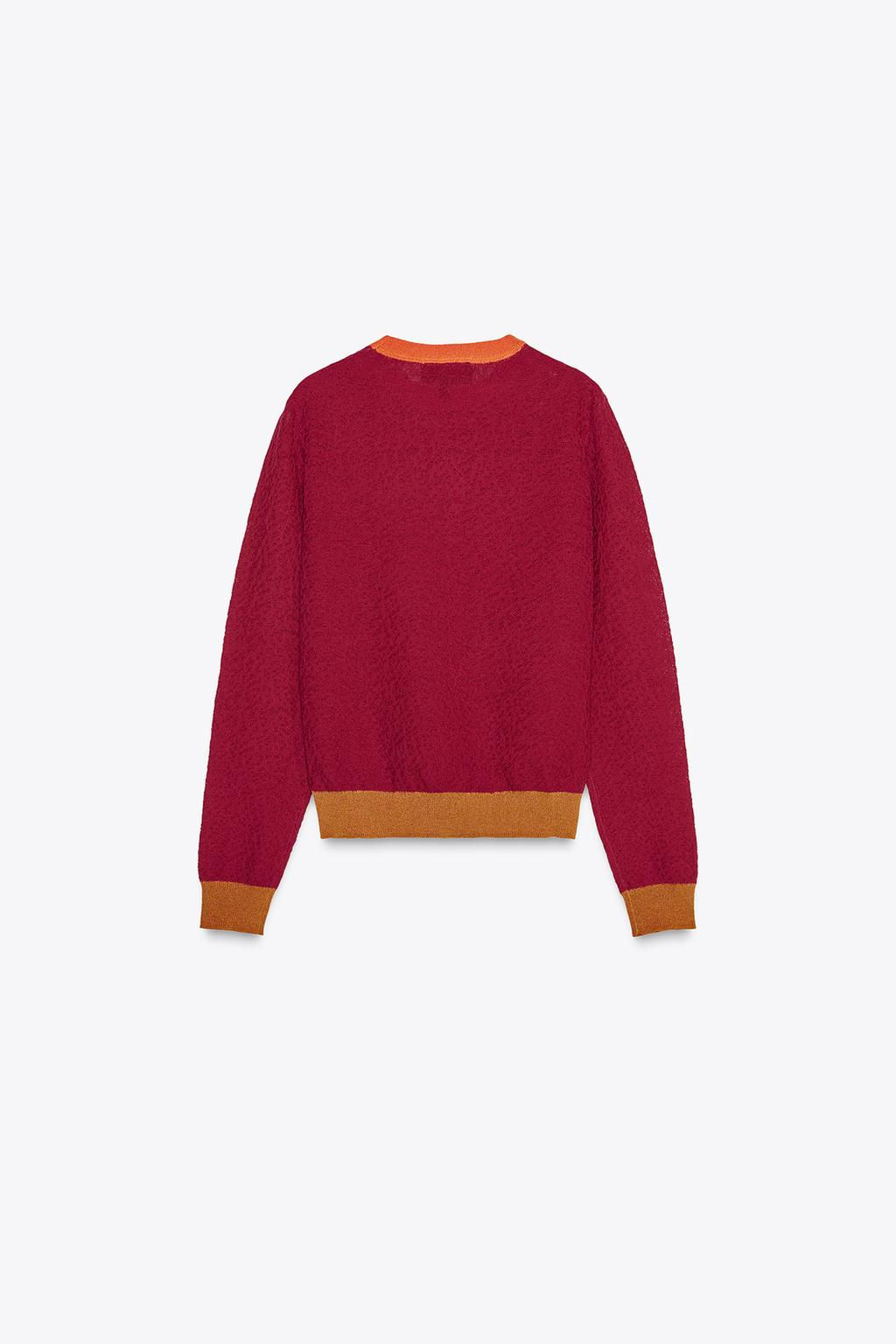 COLOUR BLOCK KNIT SWEATER - Zara фото 6