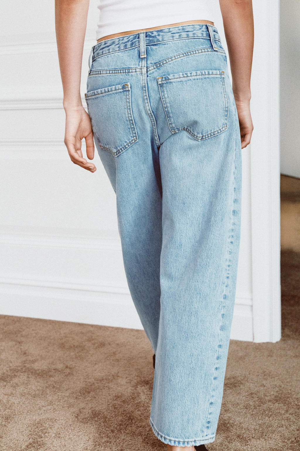 JEANS ZW COLLECTION ANKLE RELAXED TIRO MEDIO / Azul claro - Zara фото 3