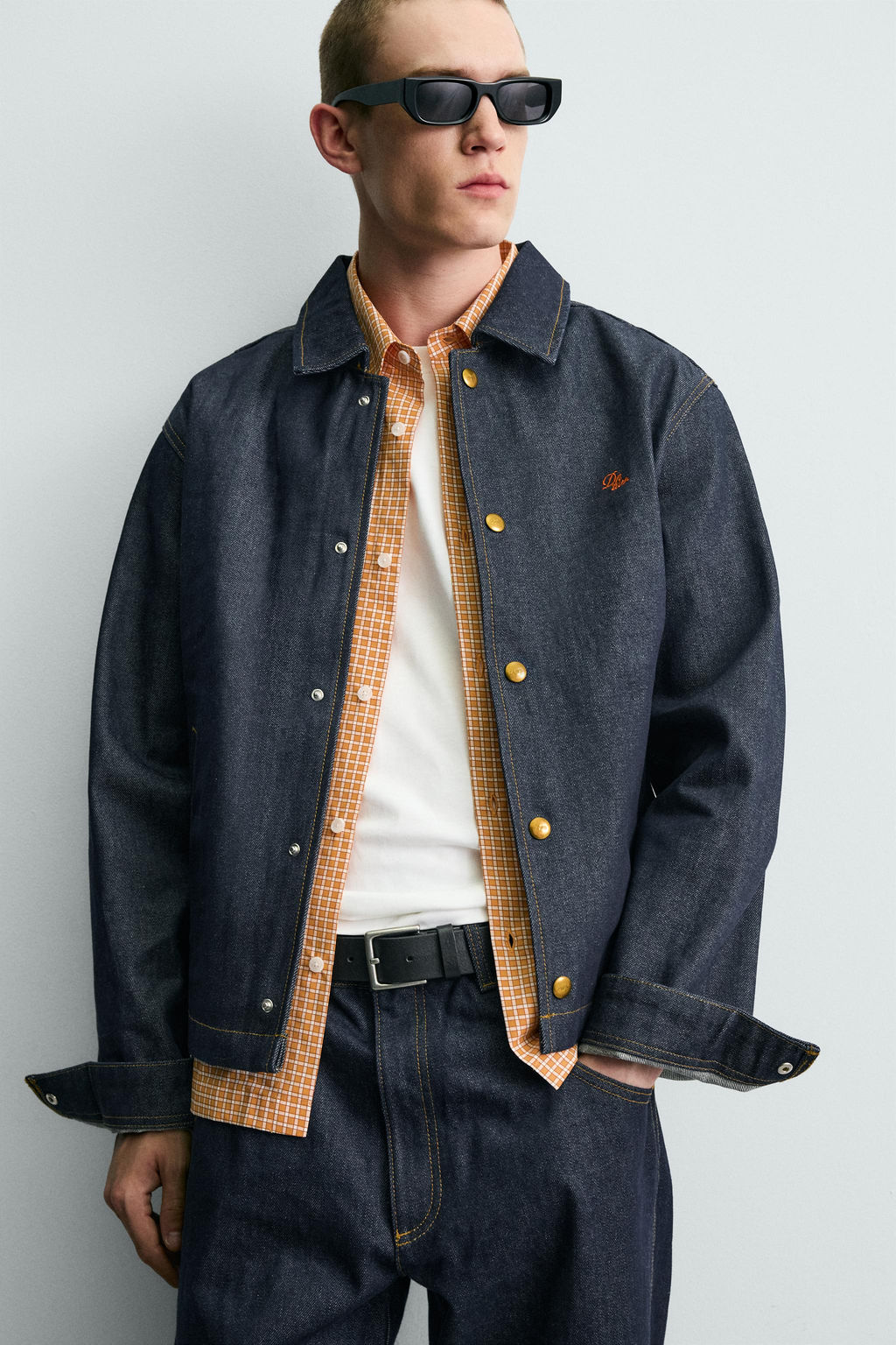CAZADORA DENIM RELAXED FIT BORDADO / ?ndigo - Zara фото 7