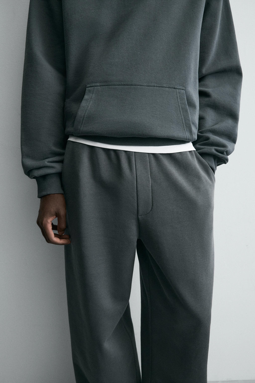 PANTAL?N JOGGER RELAXED FIT B?SICO / Antracita oscuro - Zara фото 5