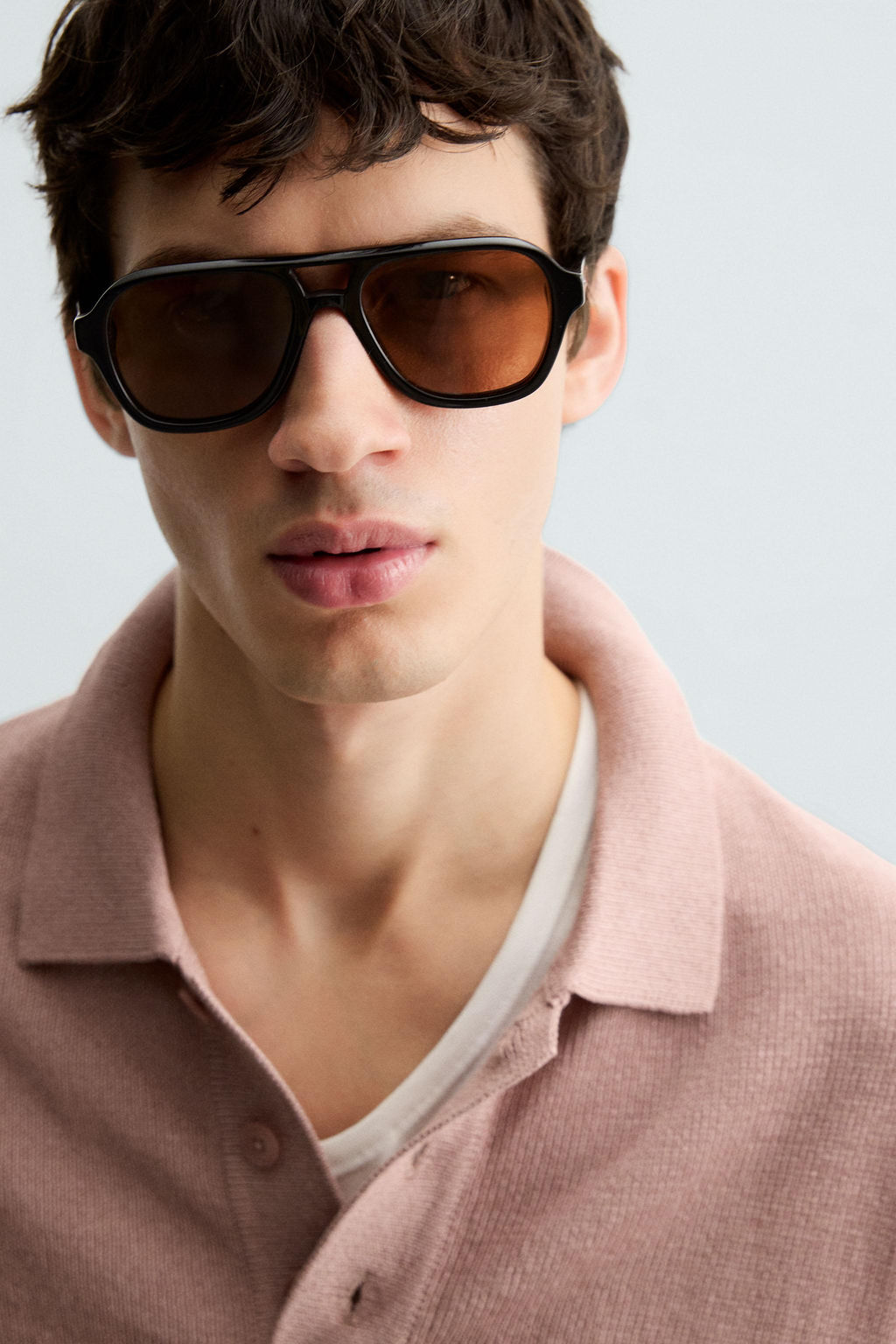 TEXTURED KNIT POLO SHIRT - Zara фото 6