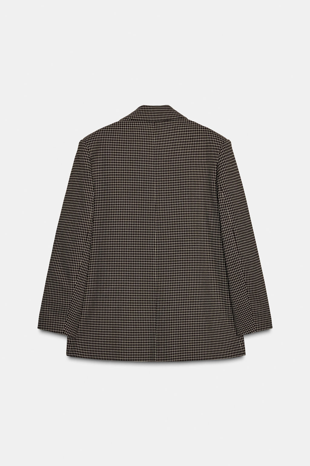 OVERSIZE DOUBLE-BREASTED CHECK BLAZER - Zara фото 7