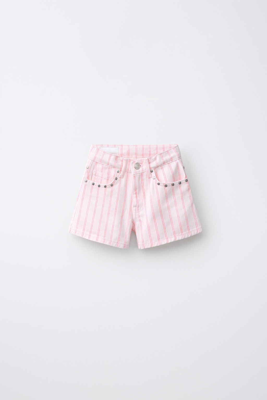 BERMUDA DENIM RAYAS TACHAS / Rosa / Blanco - Zara фото 2