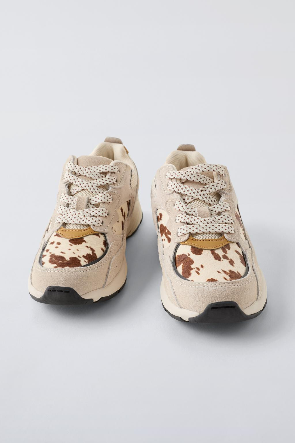 COW LEATHER SNEAKERS - Zara фото 3