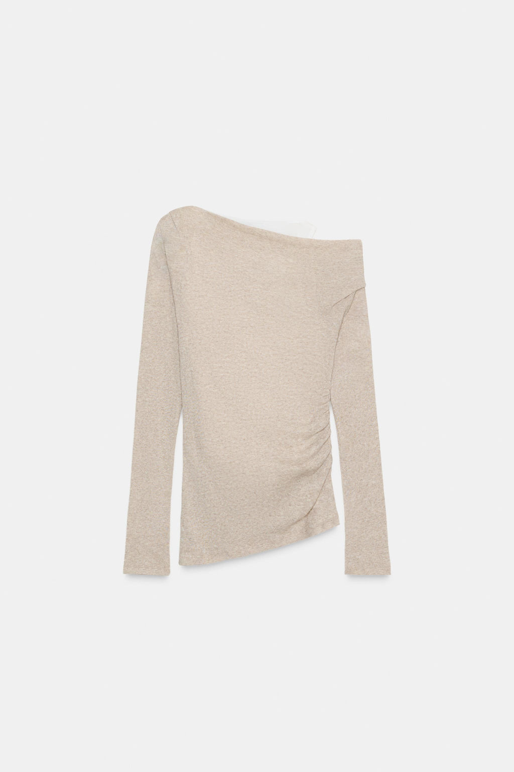 ASYMMETRIC MOCK LAYER T-SHIRT - Zara фото 13