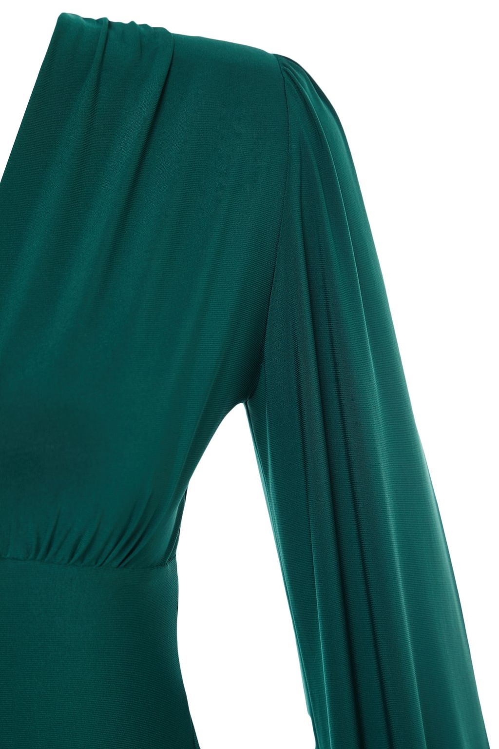 TRENDYOLMILLA Siyah Balon Kol V Yaka Fitted/Vucuda Oturan Esnek C?tc?tl? Orme Body TWOSS23BD00030 фото 15