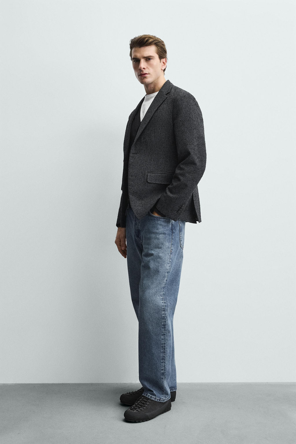 BOUCL_ HOUNDSTOOTH BLAZER - Zara фото 12