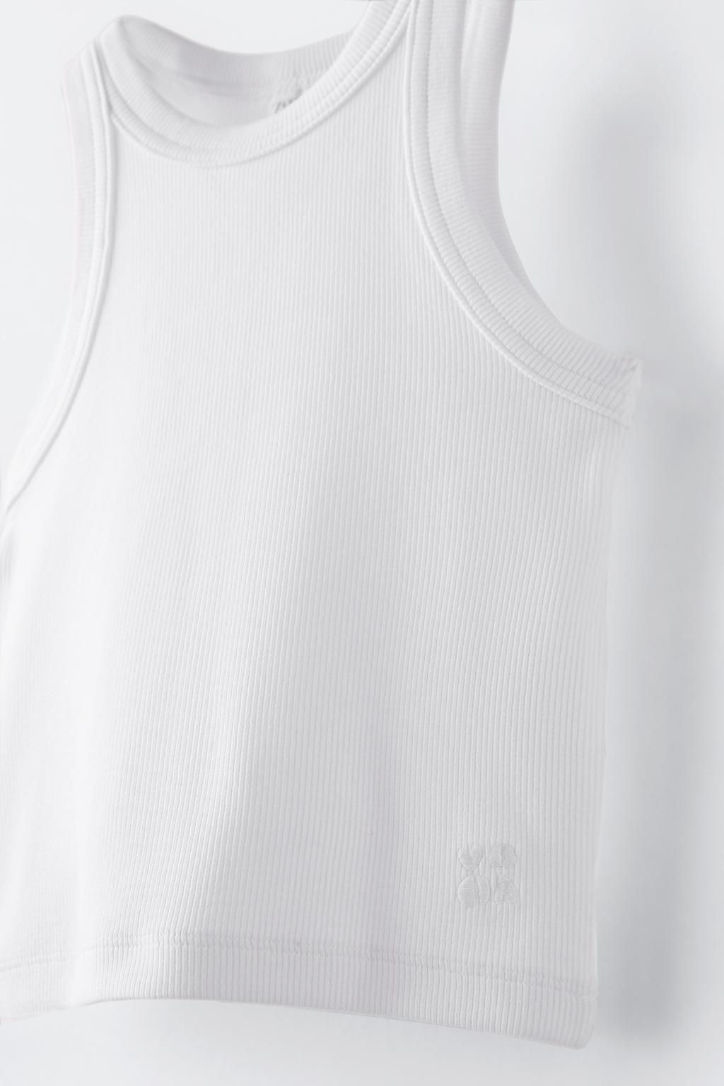 RIBBED RACERBACK TOP - Zara фото 9