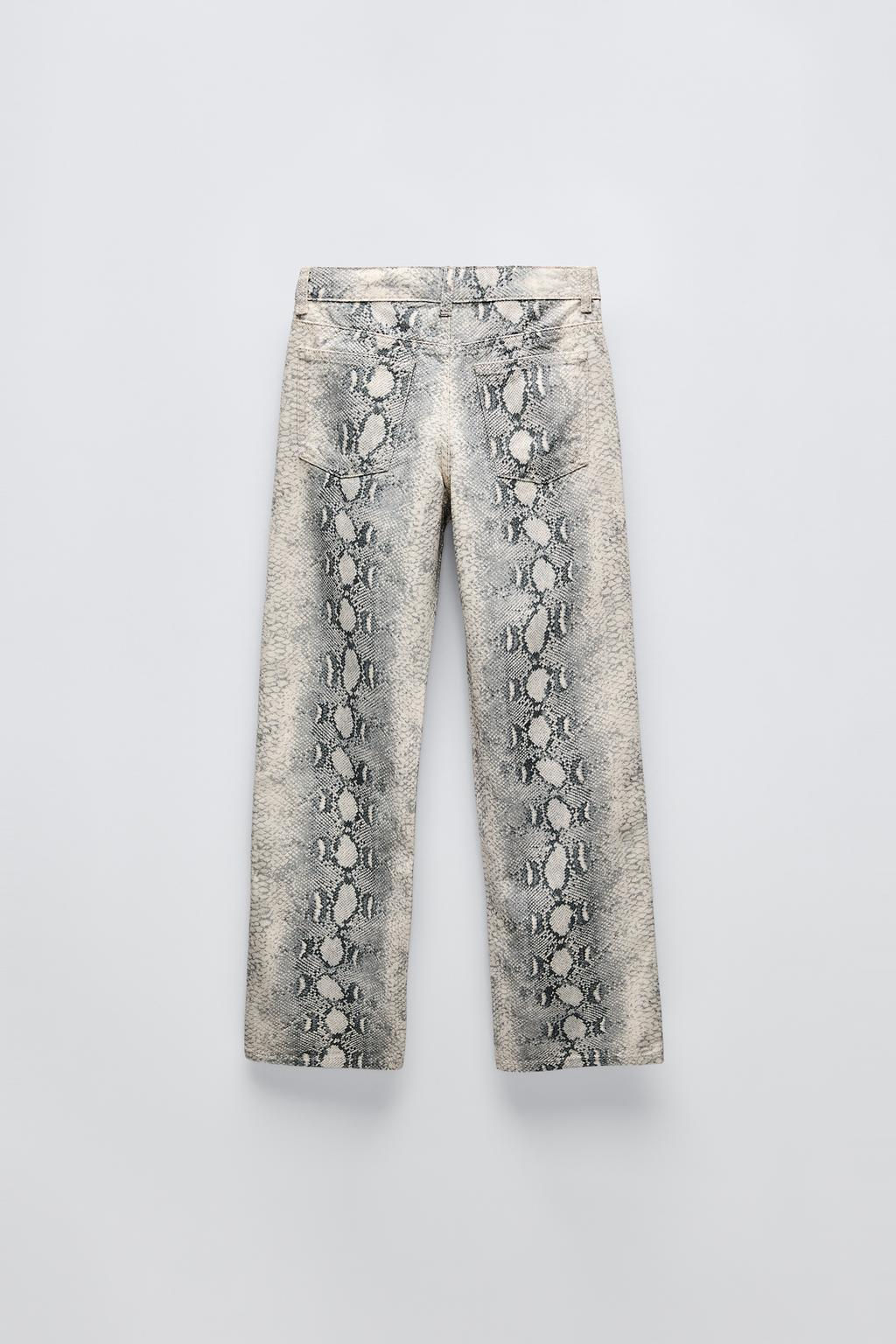 STRAIGHT SNAKE PRINT JEANS - Zara фото 2