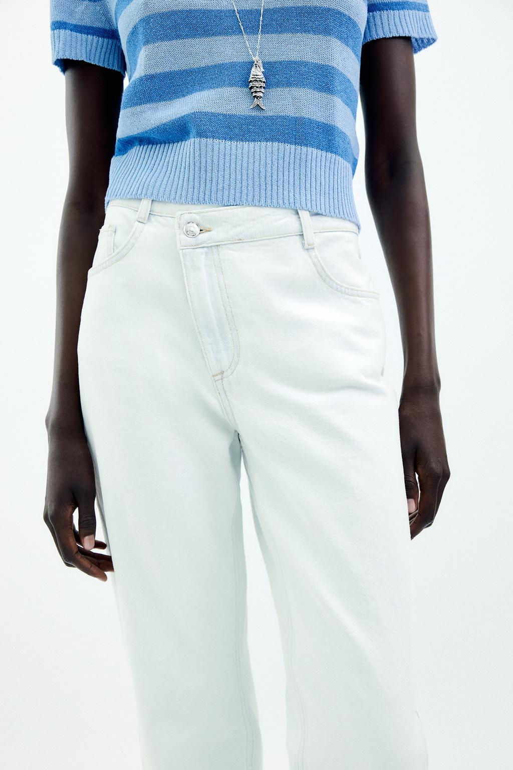 JEANS Z1975 STRAIGHT HIGH-WAIST CROSSOVER WAIST - Zara фото 23