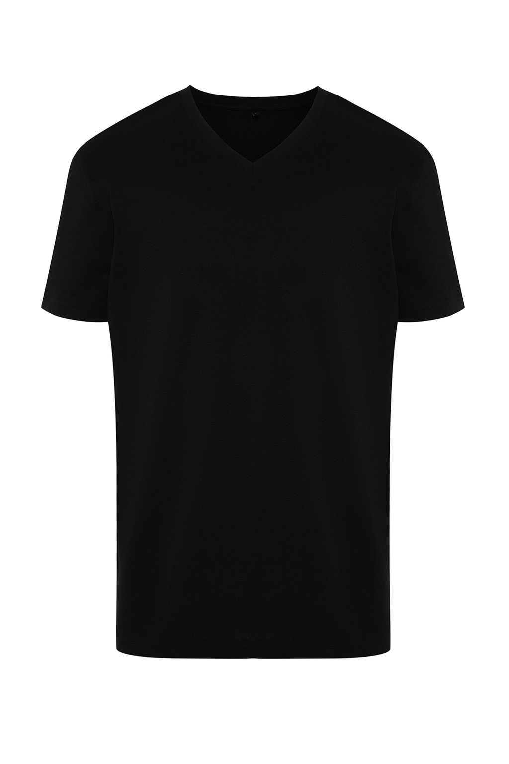 TRENDYOL MAN Siyah Regular/Normal Kesim V-Yaka Basic %100 Pamuklu T-Shirt TMNSS24TS00084 - Trendyolmilla фото 6