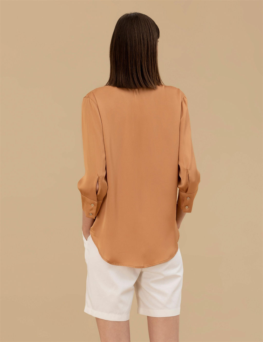 Kahverengi Comfort Fit Saten G_mlek - Pierre cardin фото 5