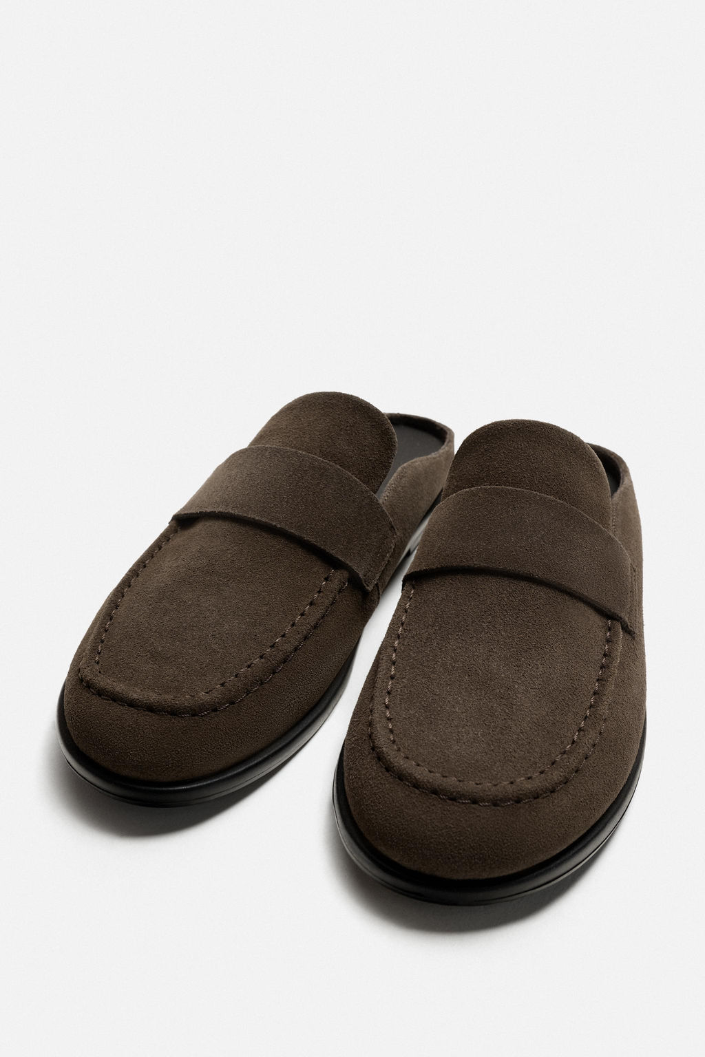 LEATHER SLINGBACK LOAFERS - Zara фото 5