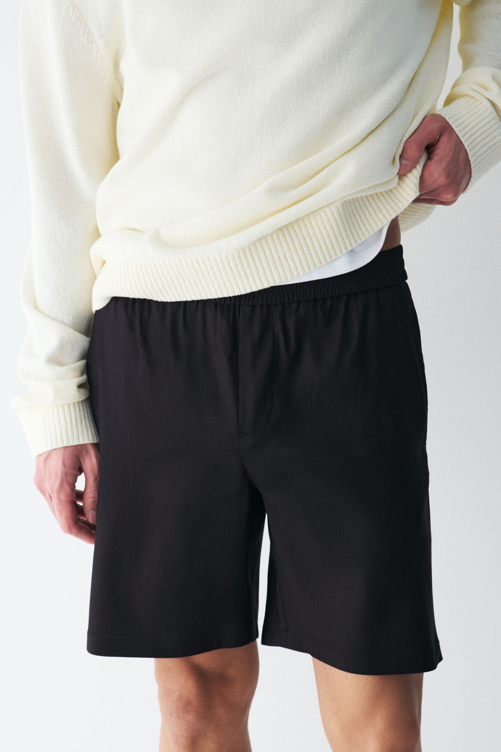 Shorts en mezcla de lino Easy Care Relaxed Fit - H&m фото 9