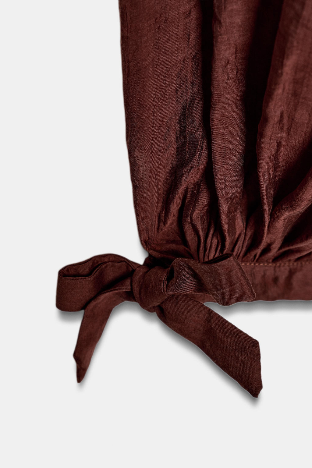 ZW COLLECTION TIE WAIST BLOOMER TROUSERS - Zara фото 7