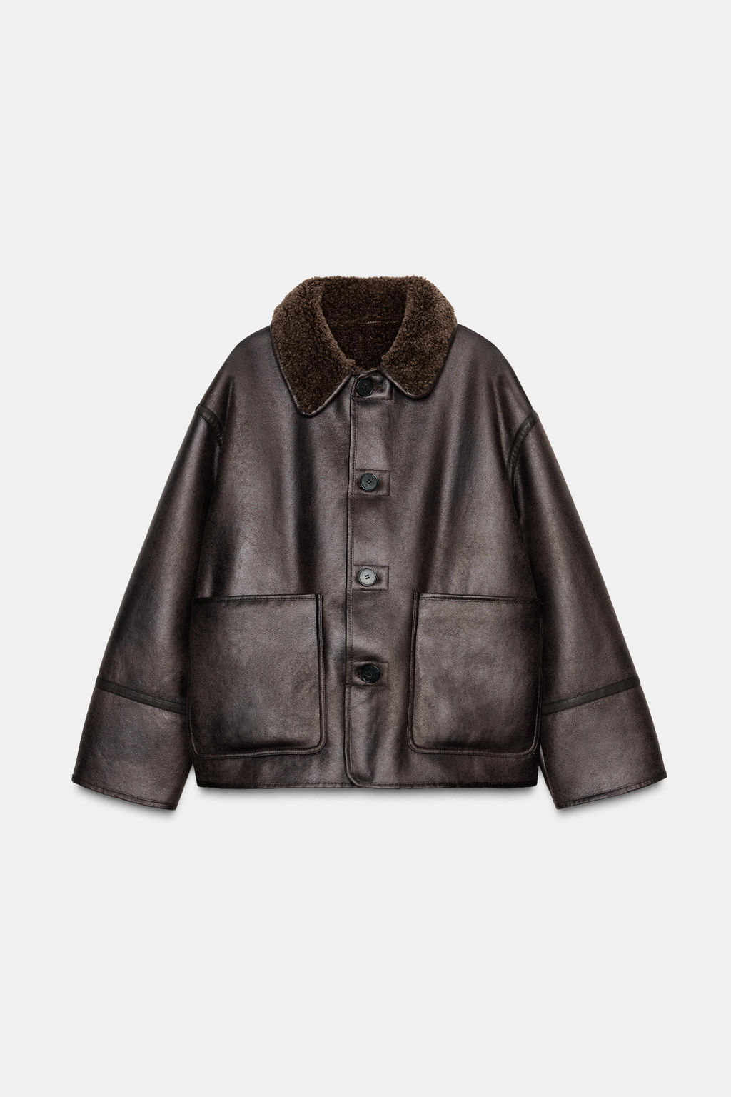 REVERSIBLE DOUBLE-FACED COAT - Zara фото 26