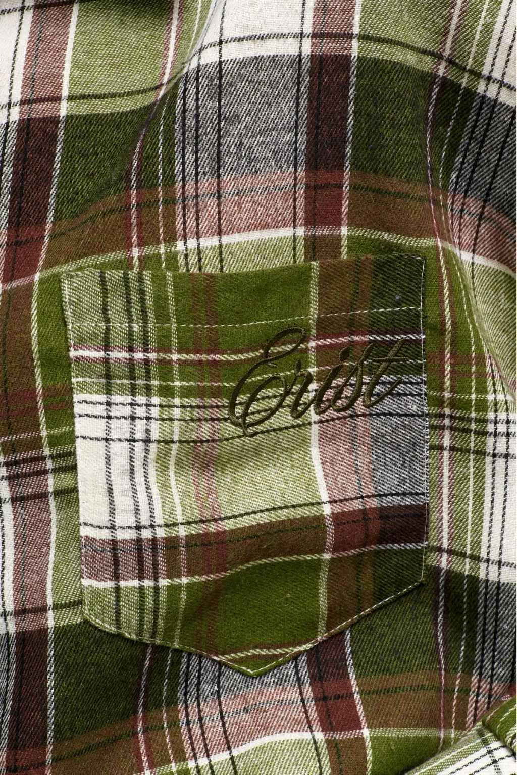 Рубашка в клетку с карманом Oversize Green - Erist store фото 5