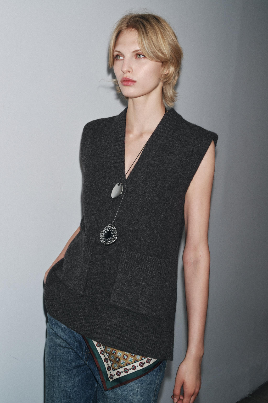 LONG WOOL WAISTCOAT - Zara фото 2