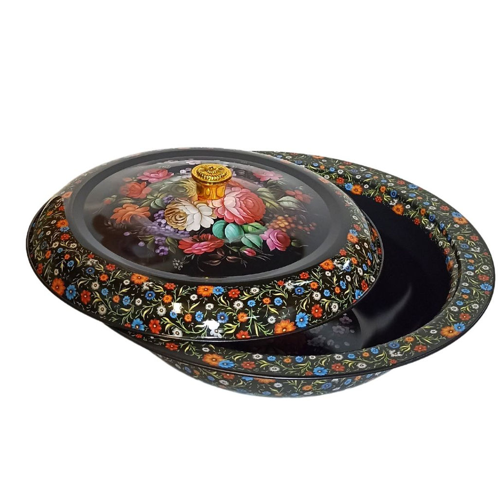 Миска нерж. с крышкой 32см, с рисунком OLS-022-29