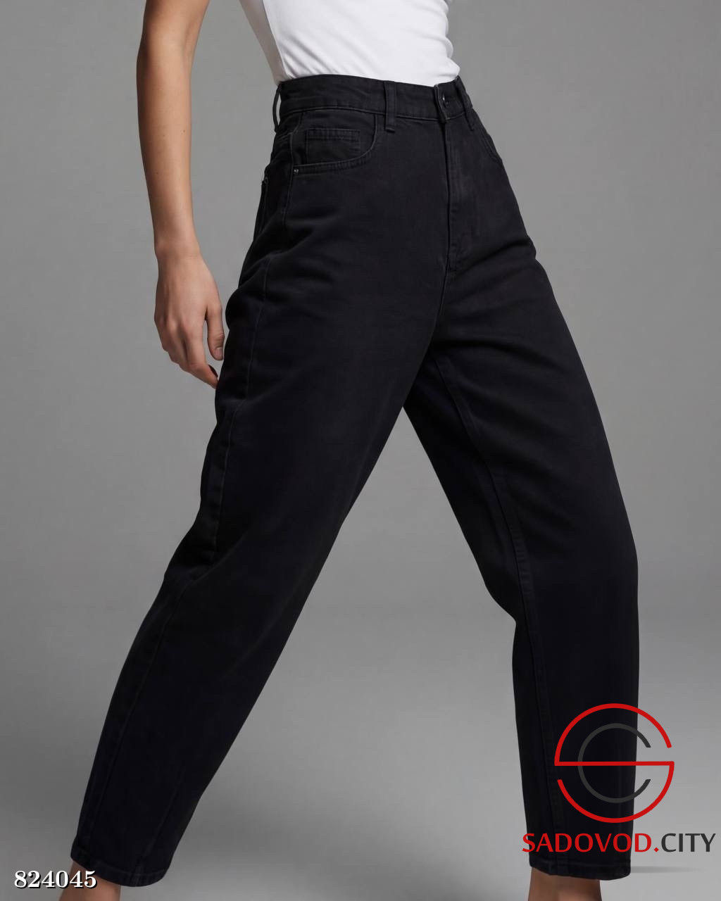 Джинсы бананы с высокой посадкой