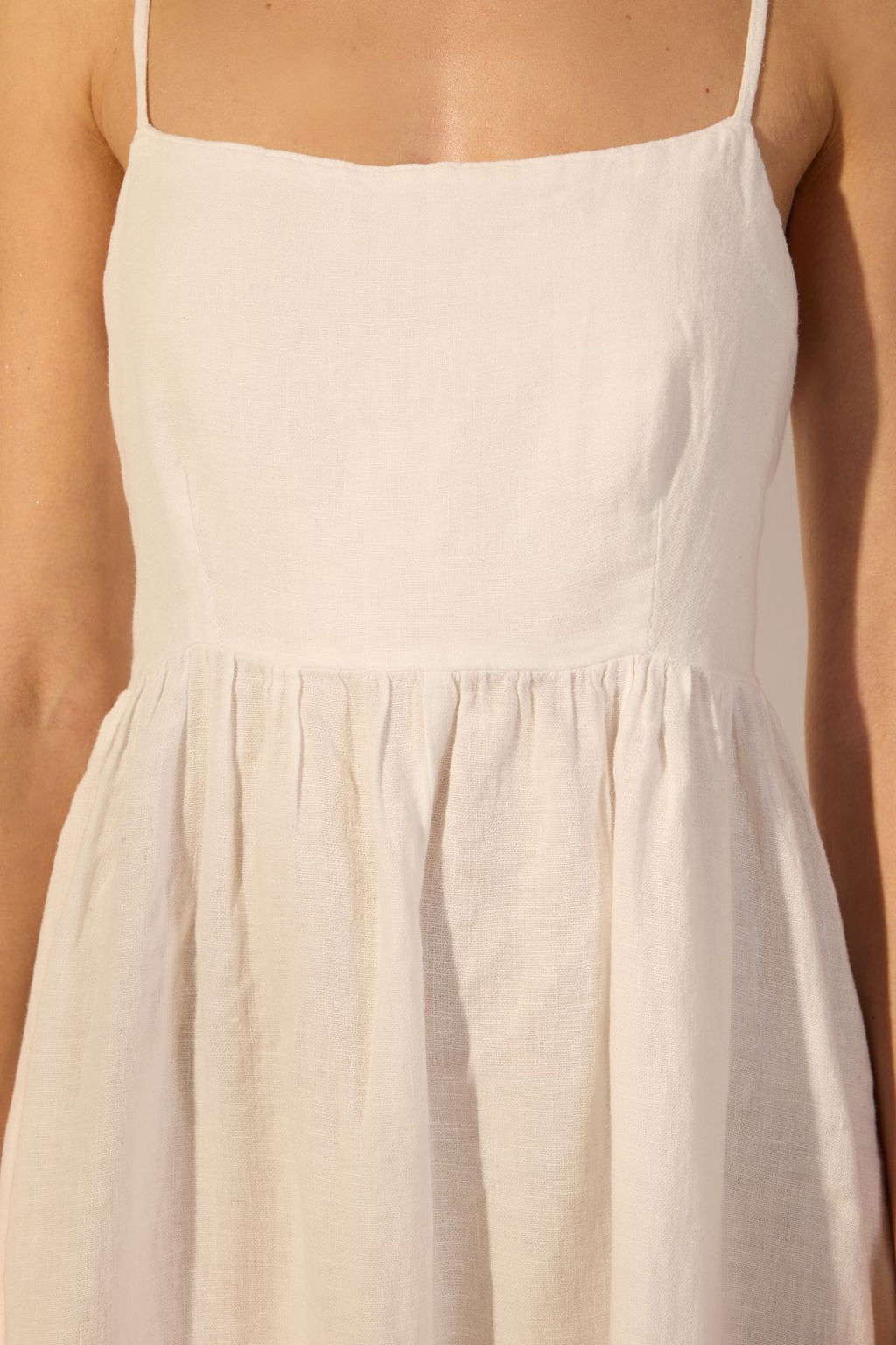 Trendyolmilla Beyaz %100 Keten Maxi Elbise TWOSS25EL00643  фото 3
