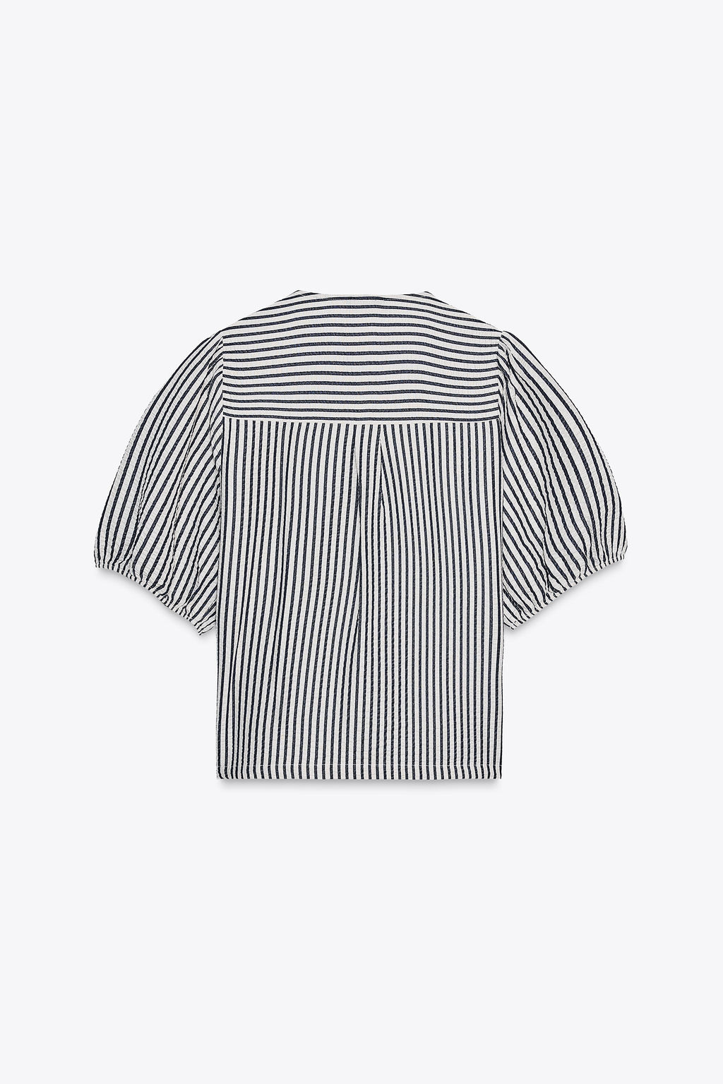 LINEN BLEND TIE BLOUSE