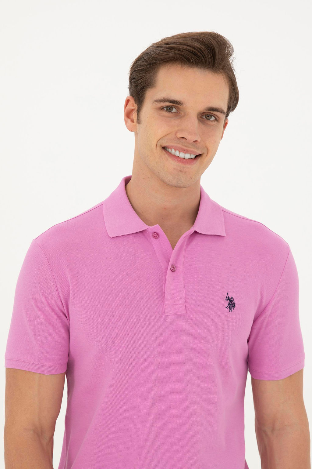 Мужская фиолетовая базовая футболка Неожиданная скидка в корзине - U.s. polo assn фото 2