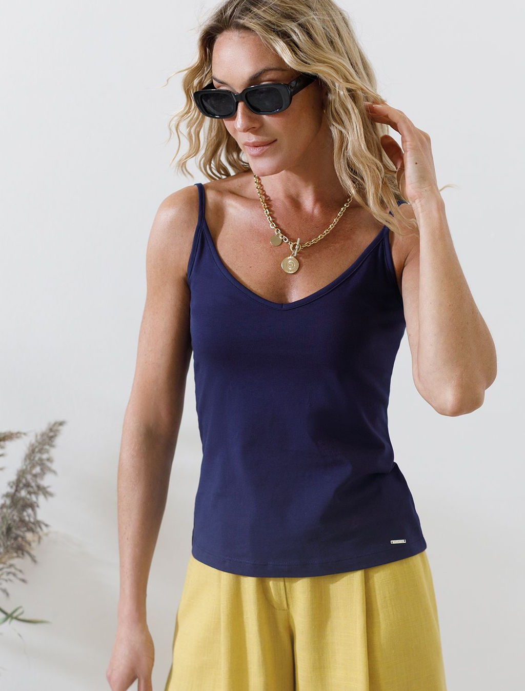 Топ из премиального хлопка с эластаном