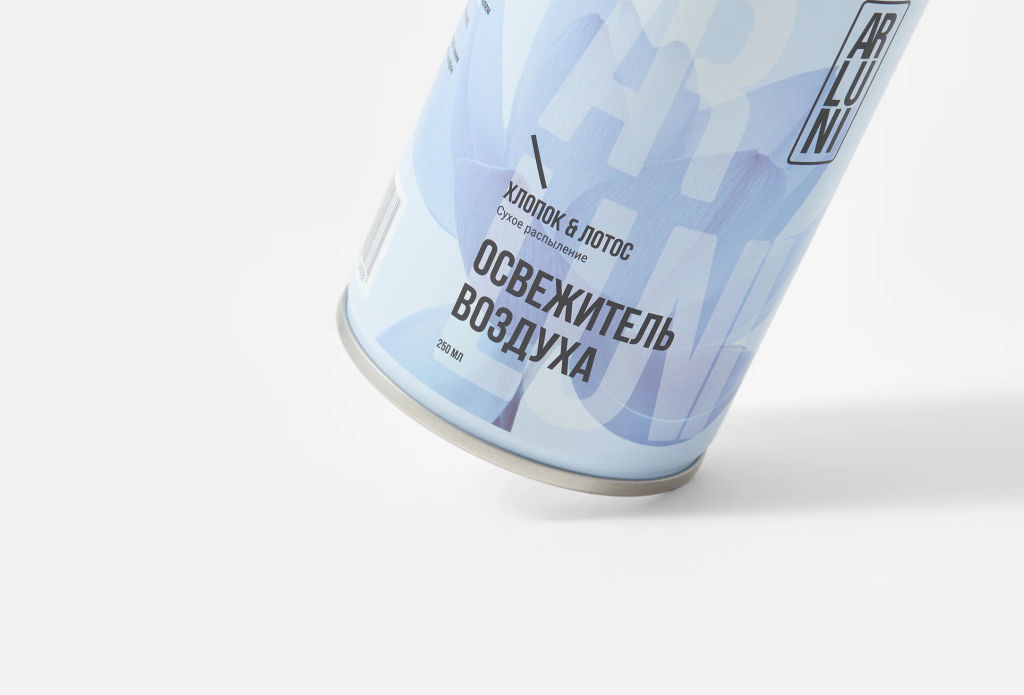 ARLUNI освежитель воздуха с курком сух.распыление 250мл Хлопок и лотос