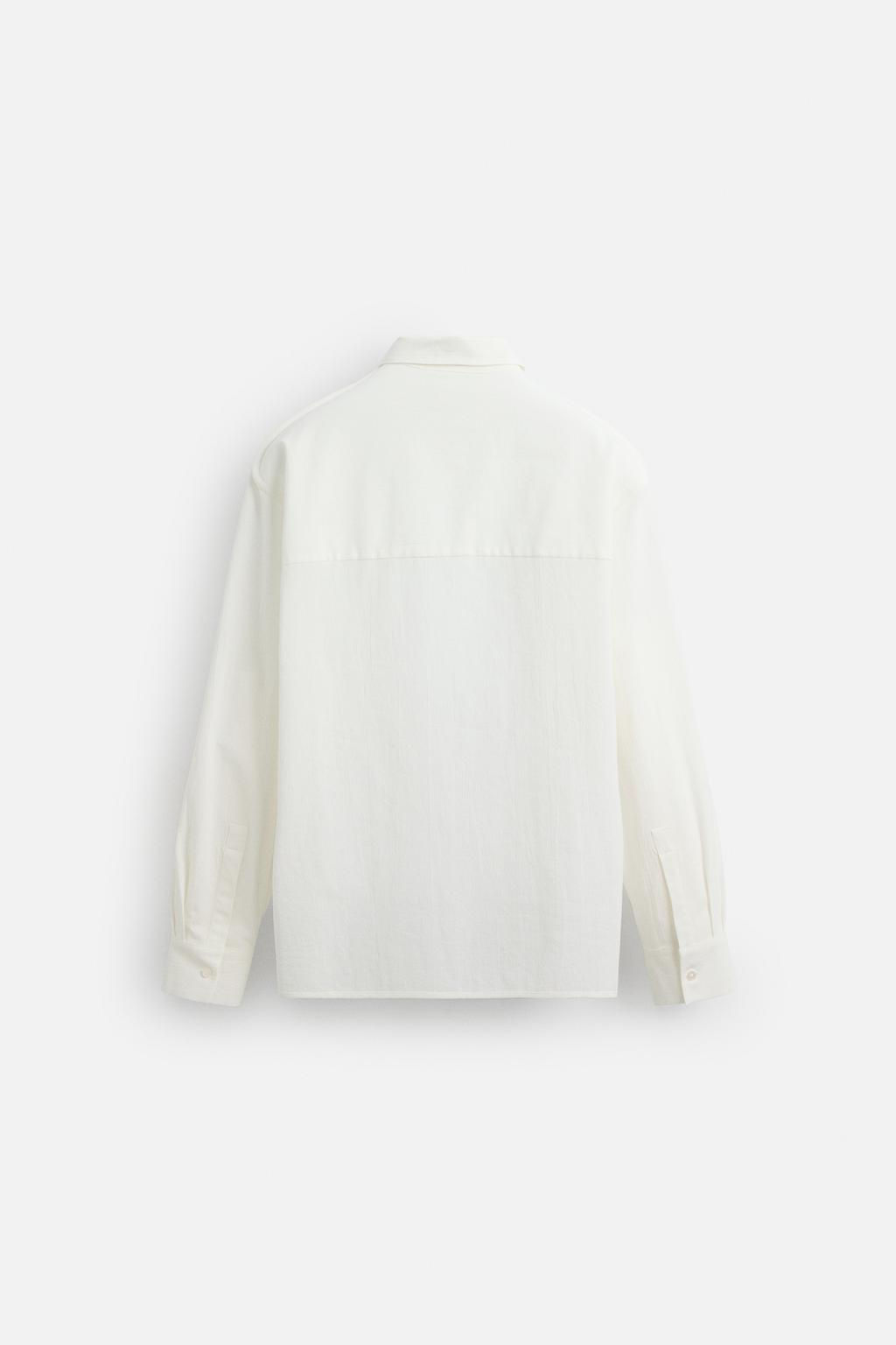 TEXTURED SHIRT WITH PIPING - Zara фото 9