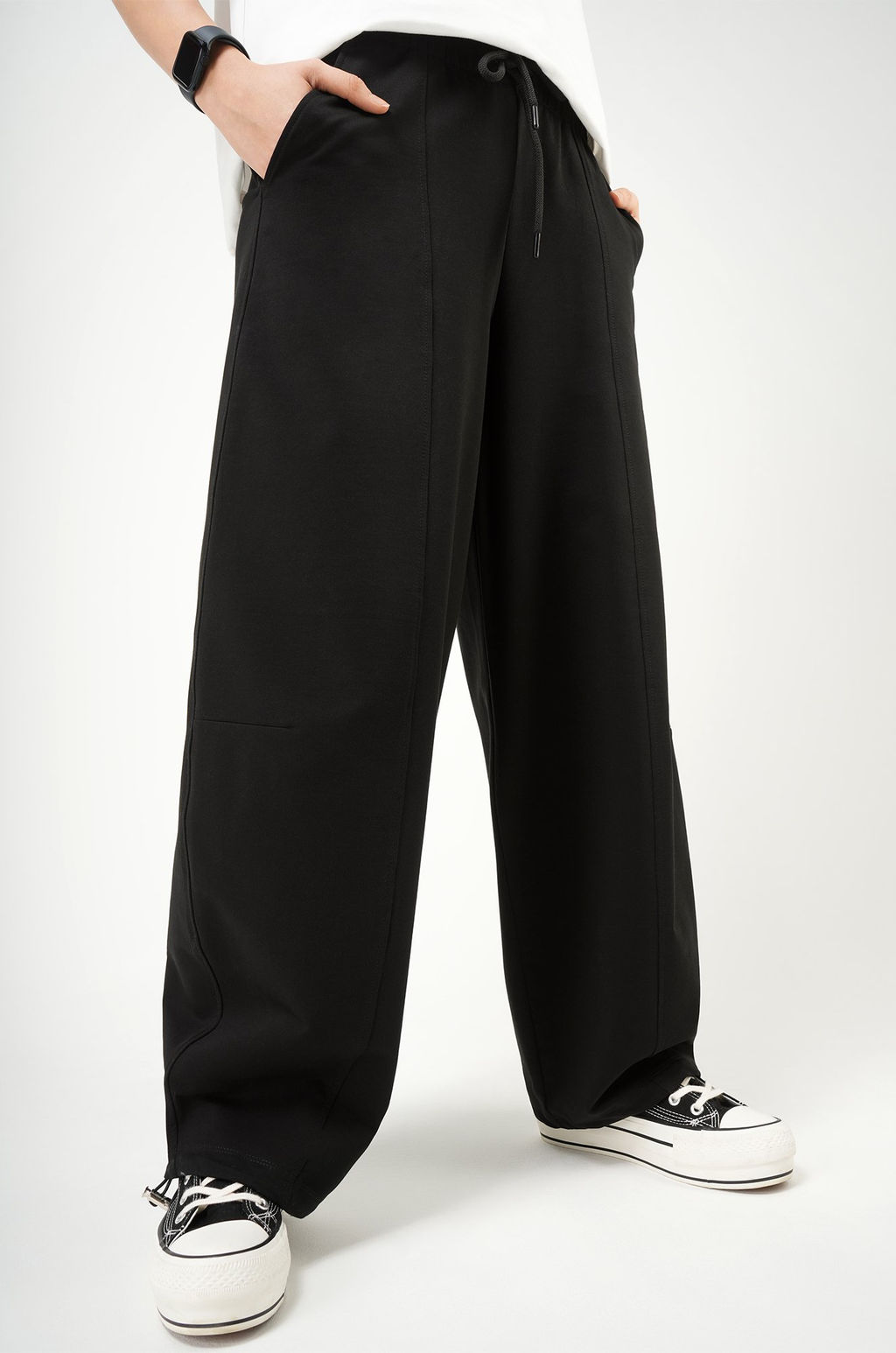 Женские брюки-багги из футера Happyfox фото 10